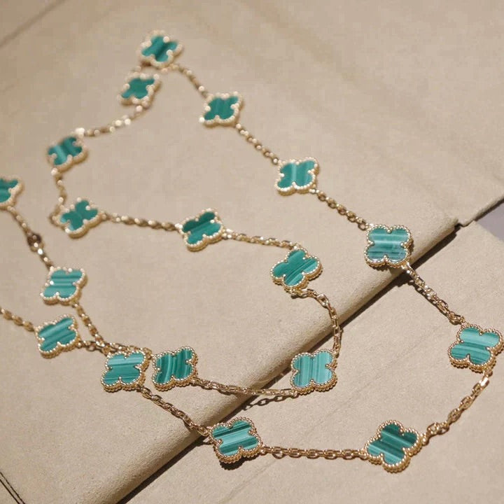 [⭐Mirelle]CLOVER 20 MOTIFS MALACHITE GOLD