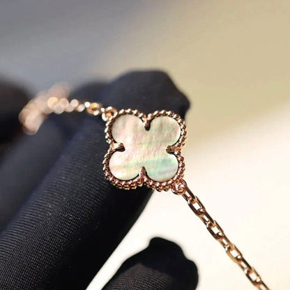 [⭐Mirelle]CLOVER 20 MOTIFS DARK MOP DIAMOND  NECKLACE