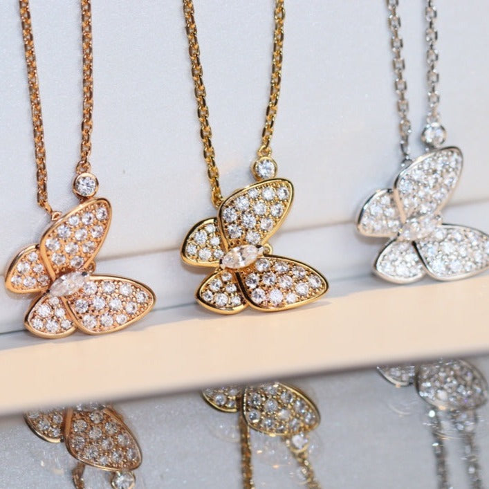 [⭐Mirelle]BUTTERFLY DIAMOND NECKLACE