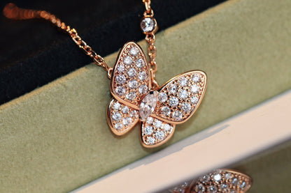 [⭐Mirelle]BUTTERFLY DIAMOND NECKLACE
