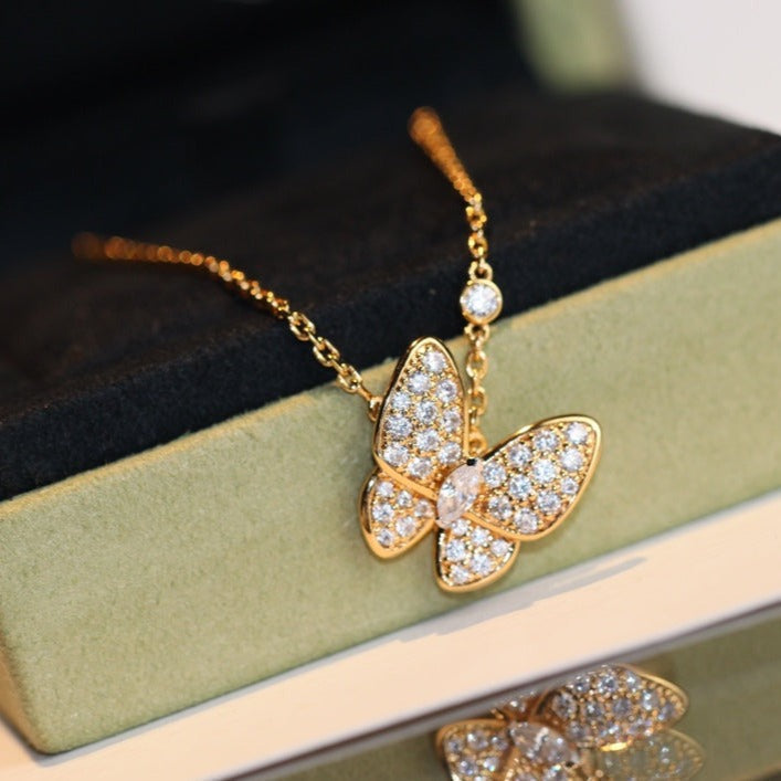 [⭐Mirelle]BUTTERFLY DIAMOND NECKLACE