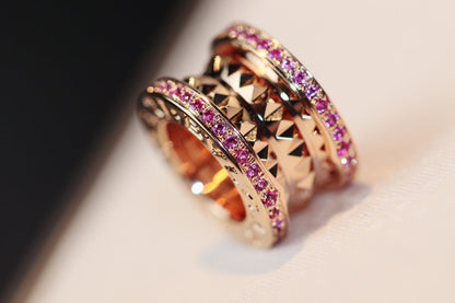 [⭐Mirelle]ZERO 1 ROCK PINK GOLD PINK DIAMOND NECKLACE
