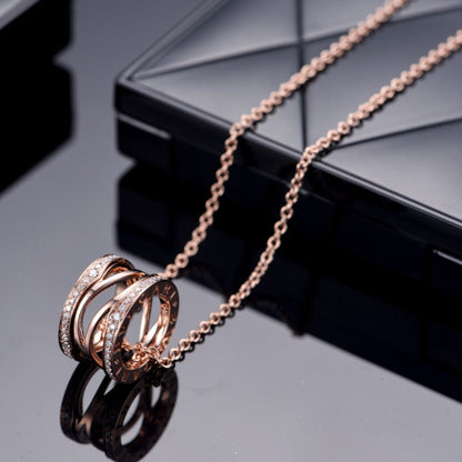 [⭐Mirelle]ZERO 1 PINK GOLD DIAMOND OPEN NECKLACE