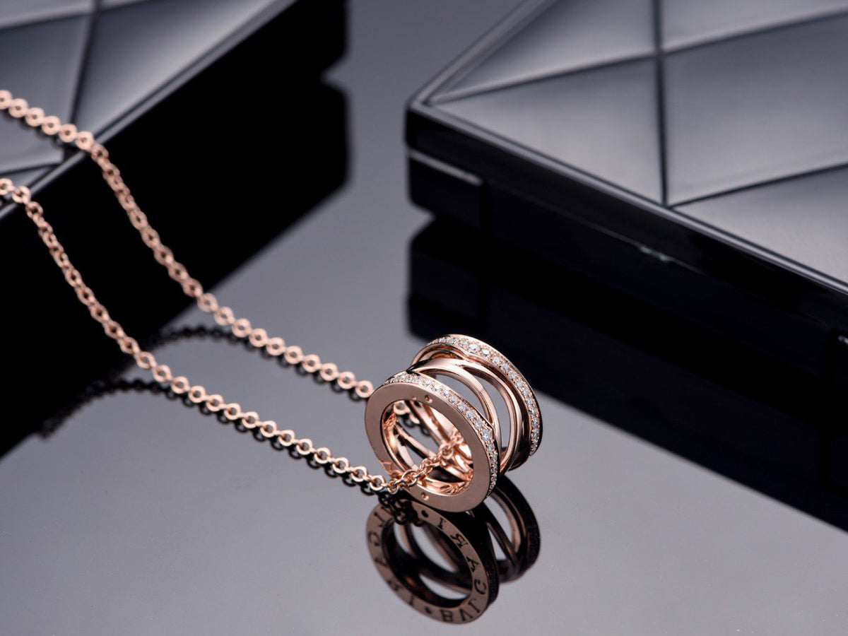 [⭐Mirelle]ZERO 1 PINK GOLD DIAMOND OPEN NECKLACE