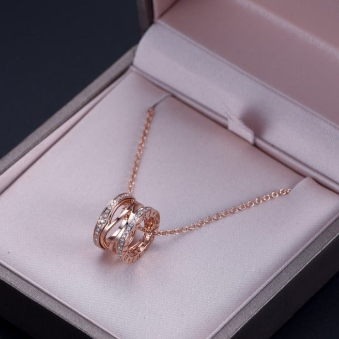 [⭐Mirelle]ZERO 1 PINK GOLD DIAMOND OPEN NECKLACE