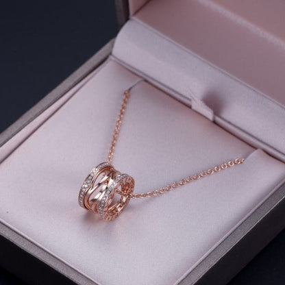 [⭐Mirelle]ZERO 1 PINK GOLD DIAMOND OPEN NECKLACE