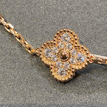 [⭐Mirelle] CLOVER 5 MOTIF FULL DIAMOND BRACELET COLLECTION