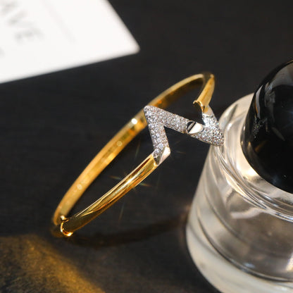 [⭐Mirelle]VOLTE UPSITE DOWN GOLD DIAMOND BRACELET