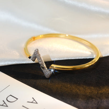 [⭐Mirelle]VOLTE UPSITE DOWN GOLD DIAMOND BRACELET