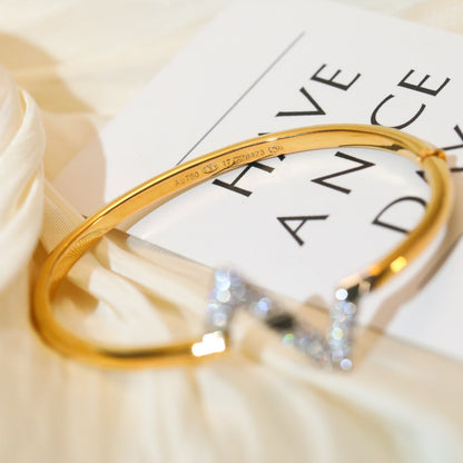 [⭐Mirelle]VOLTE UPSITE DOWN GOLD DIAMOND BRACELET