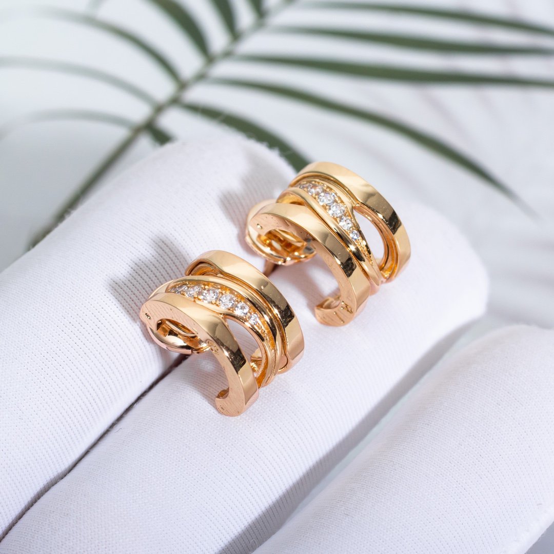 [⭐Mirelle]ZERO 1 PINK GOLD DIAMONDS EARRINGS