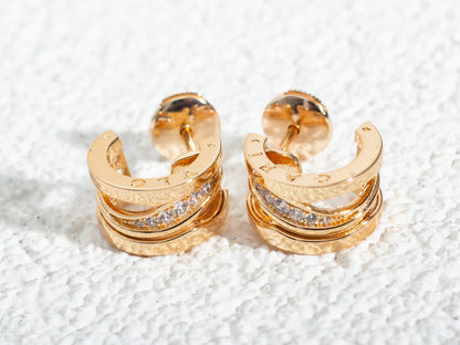 [⭐Mirelle]ZERO 1 PINK GOLD DIAMONDS EARRINGS
