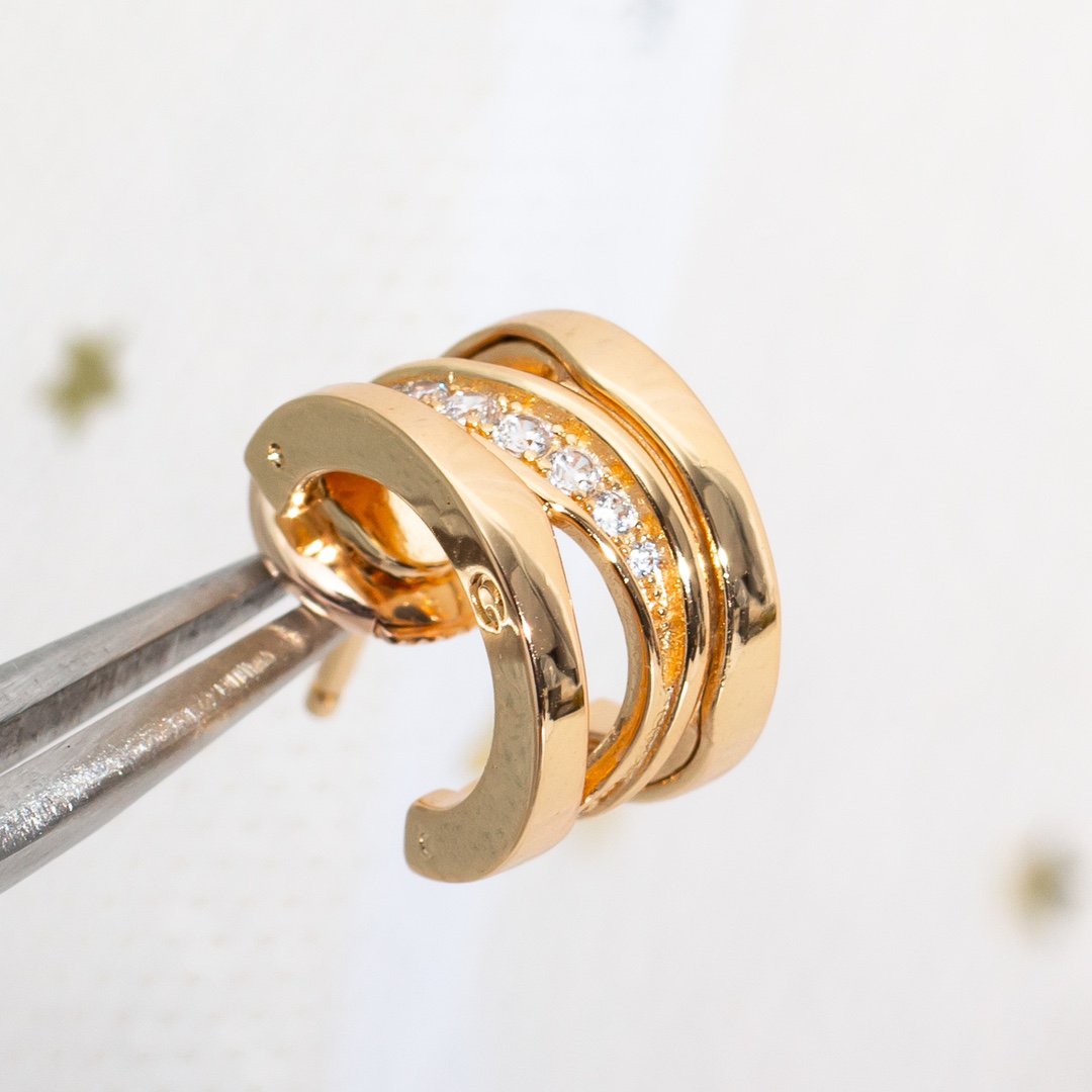 [⭐Mirelle]ZERO 1 PINK GOLD DIAMONDS EARRINGS