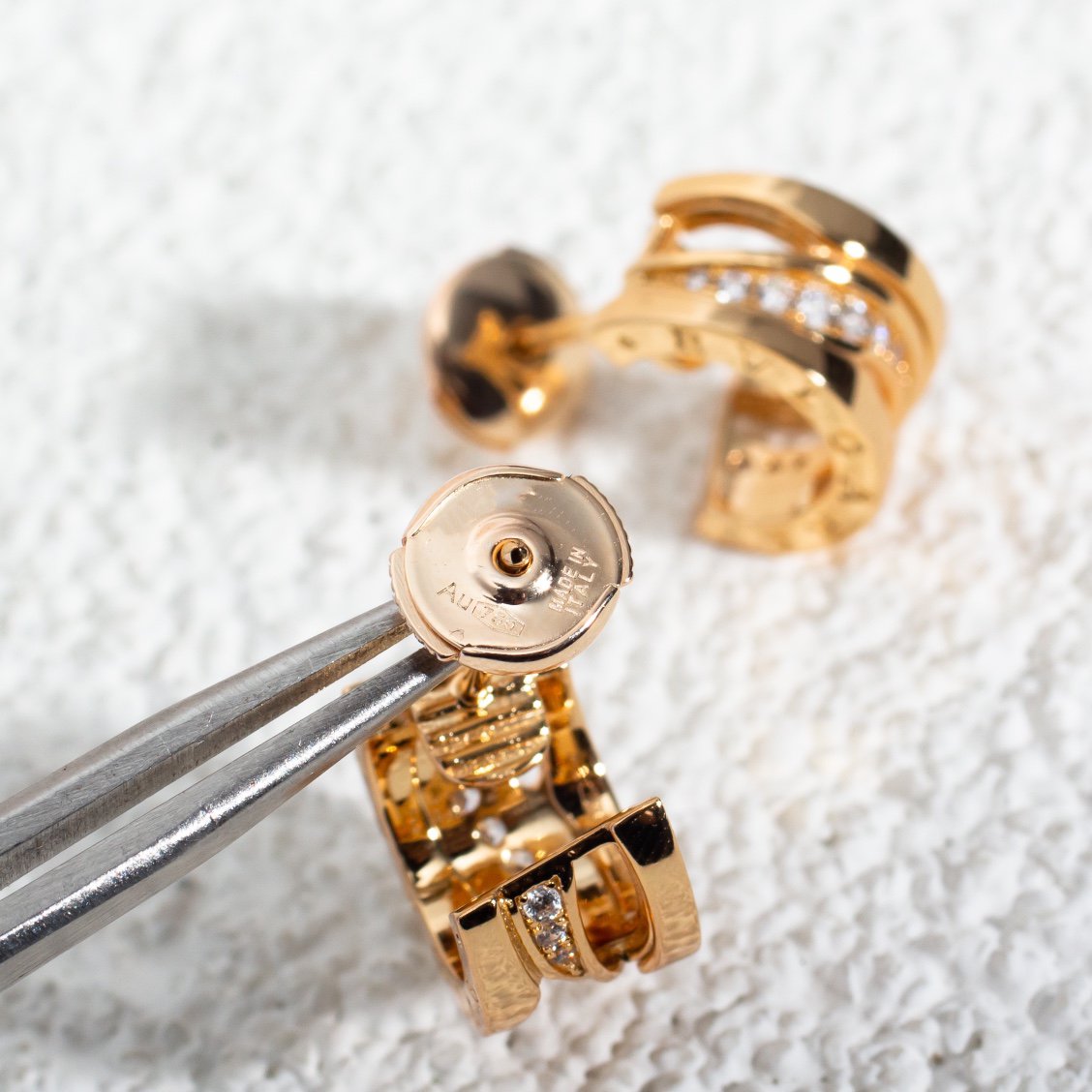 [⭐Mirelle]ZERO 1 PINK GOLD DIAMONDS EARRINGS