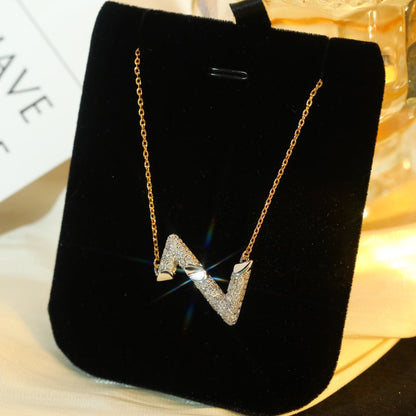 [⭐Mirelle]VOLT SILVER DIAMOND PEDANT NECKLACE