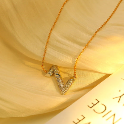 [⭐Mirelle]VOLT SILVER DIAMOND PEDANT NECKLACE