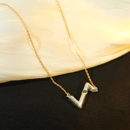[⭐Mirelle]VOLT SILVER DIAMOND PEDANT NECKLACE