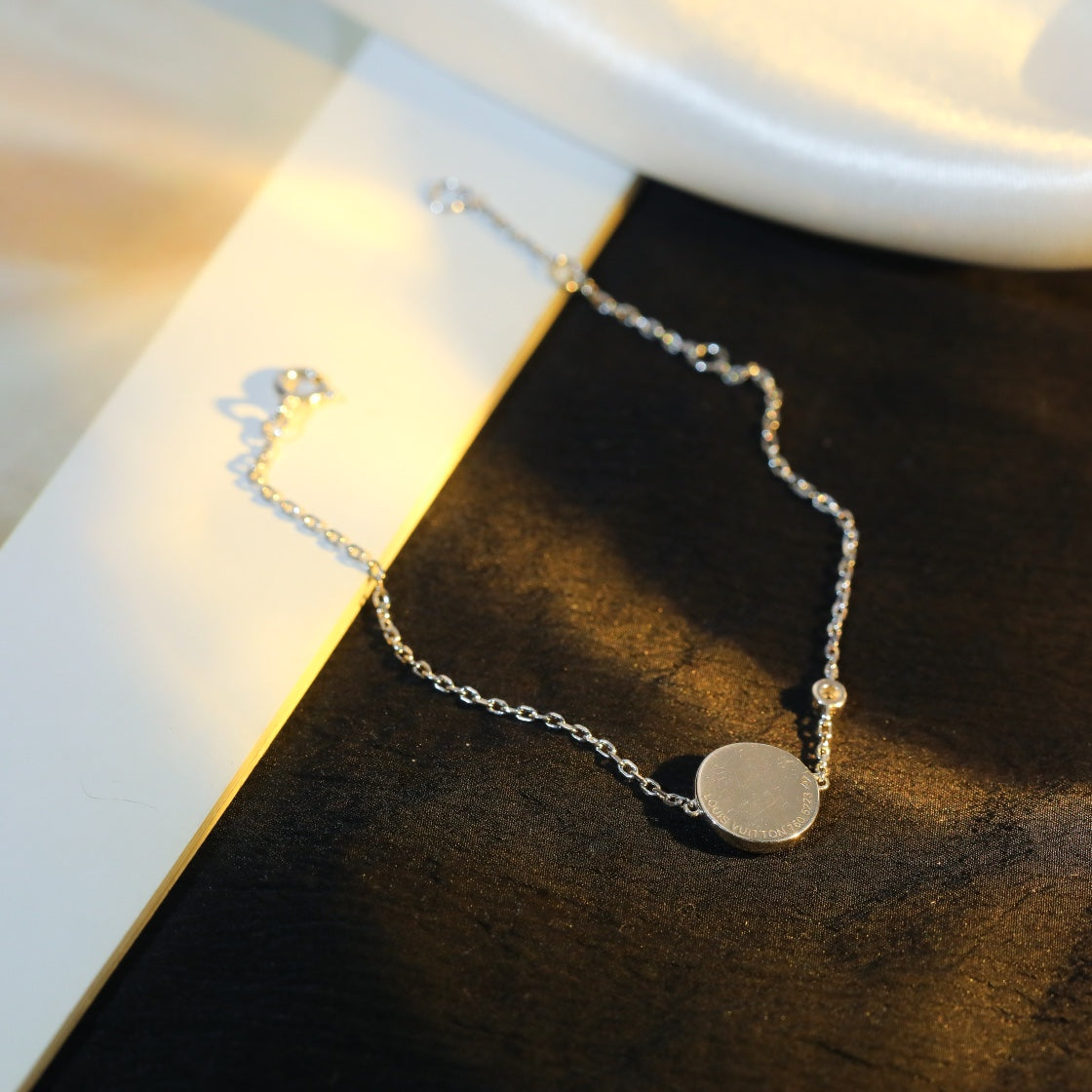 [⭐Mirelle]SUN MOTIF PINK MOP SILVER BRACELET