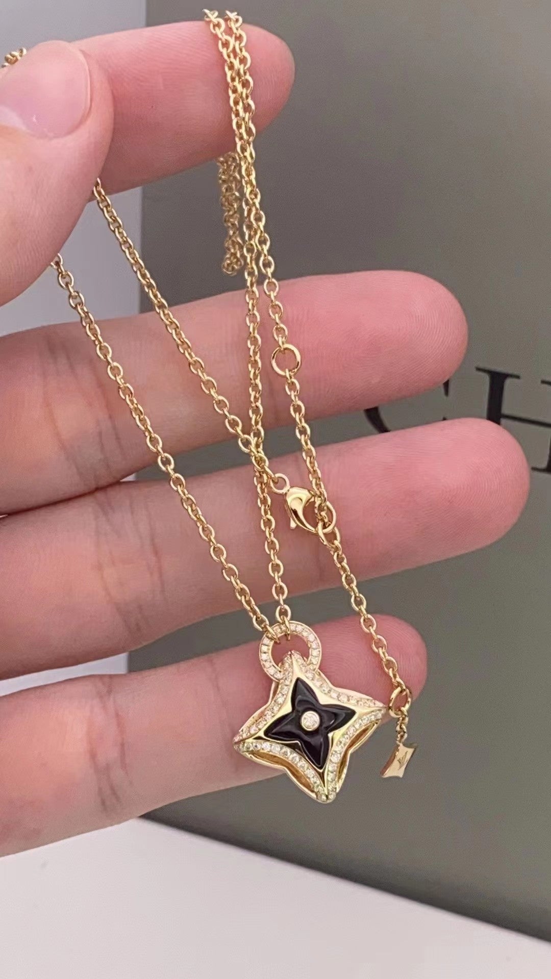 [⭐Mirelle]STAR PEDANT PINK GOLD DIAMOND NECKLACE