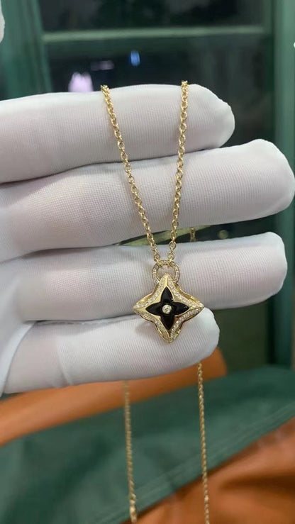 [⭐Mirelle]STAR PEDANT PINK GOLD DIAMOND NECKLACE