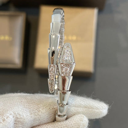 [⭐Mirelle]SERPENTI BRACELET DIAMONDS SILVER