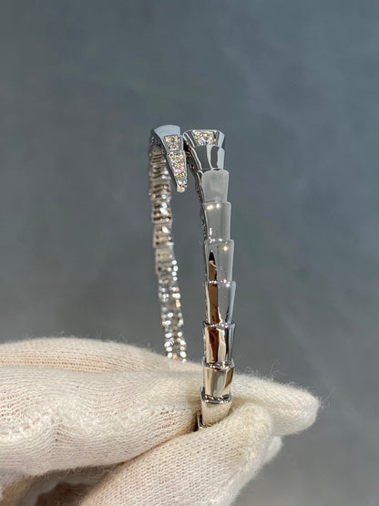 [⭐Mirelle]SERPENTI BRACELET DIAMONDS SILVER