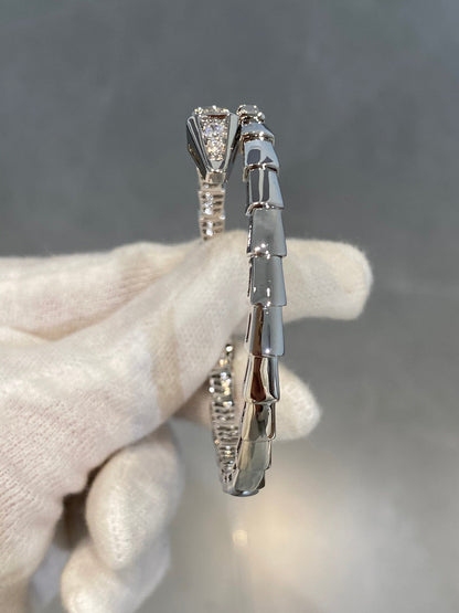 [⭐Mirelle]SERPENTI BRACELET DIAMONDS SILVER