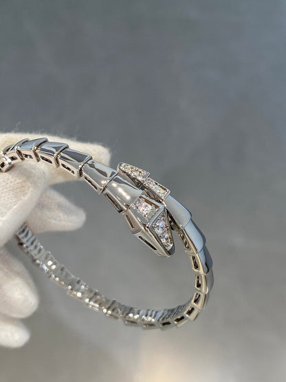 [⭐Mirelle]SERPENTI BRACELET DIAMONDS SILVER