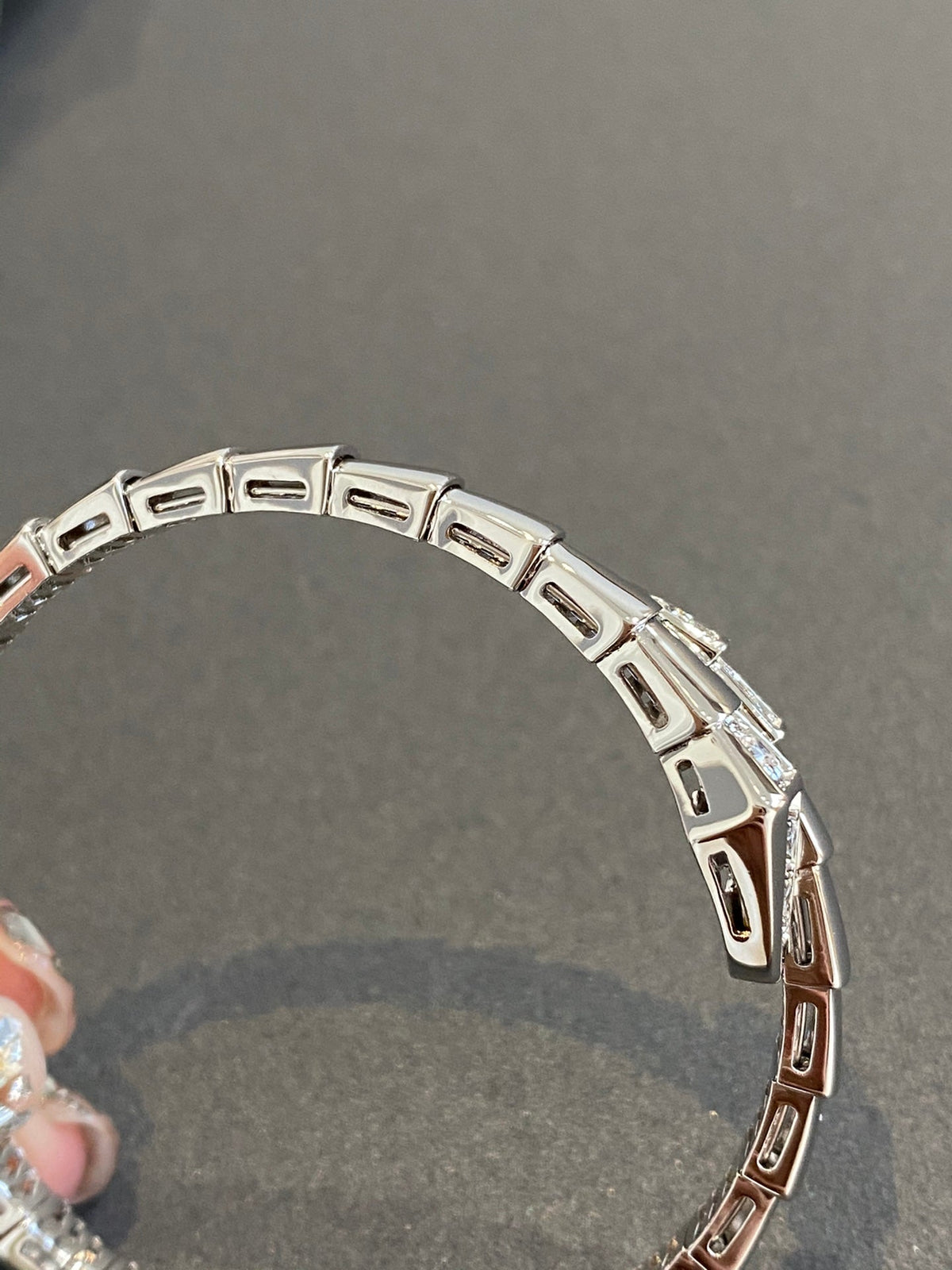 [⭐Mirelle]SERPENTI BRACELET DIAMONDS SILVER