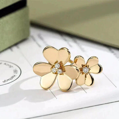 [⭐Mirelle]CLOVER COMOS GOLD DIAMOND RING