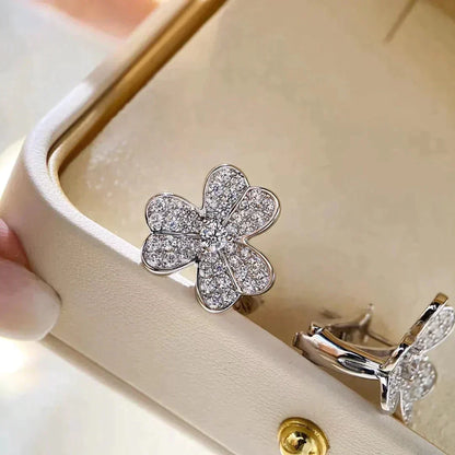 [⭐Mirelle]CLOVER COMOS DIAMOND EARRINGS SILVER