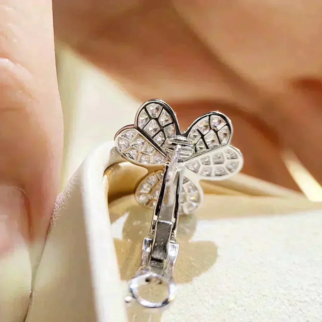 [⭐Mirelle]CLOVER COMOS DIAMOND EARRINGS SILVER
