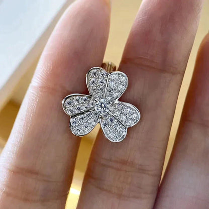 [⭐Mirelle]CLOVER COMOS DIAMOND EARRINGS SILVER