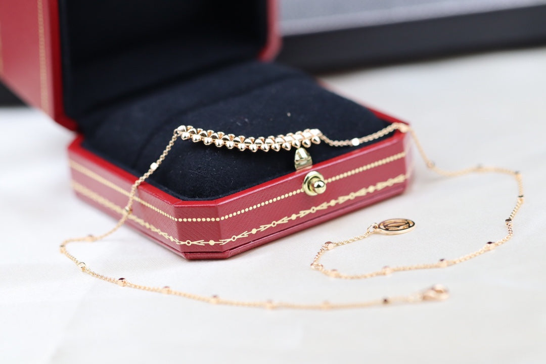 [⭐Mirelle]CLASH PINK GOLD NECKLACE