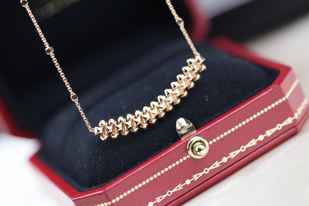 [⭐Mirelle]CLASH PINK GOLD NECKLACE