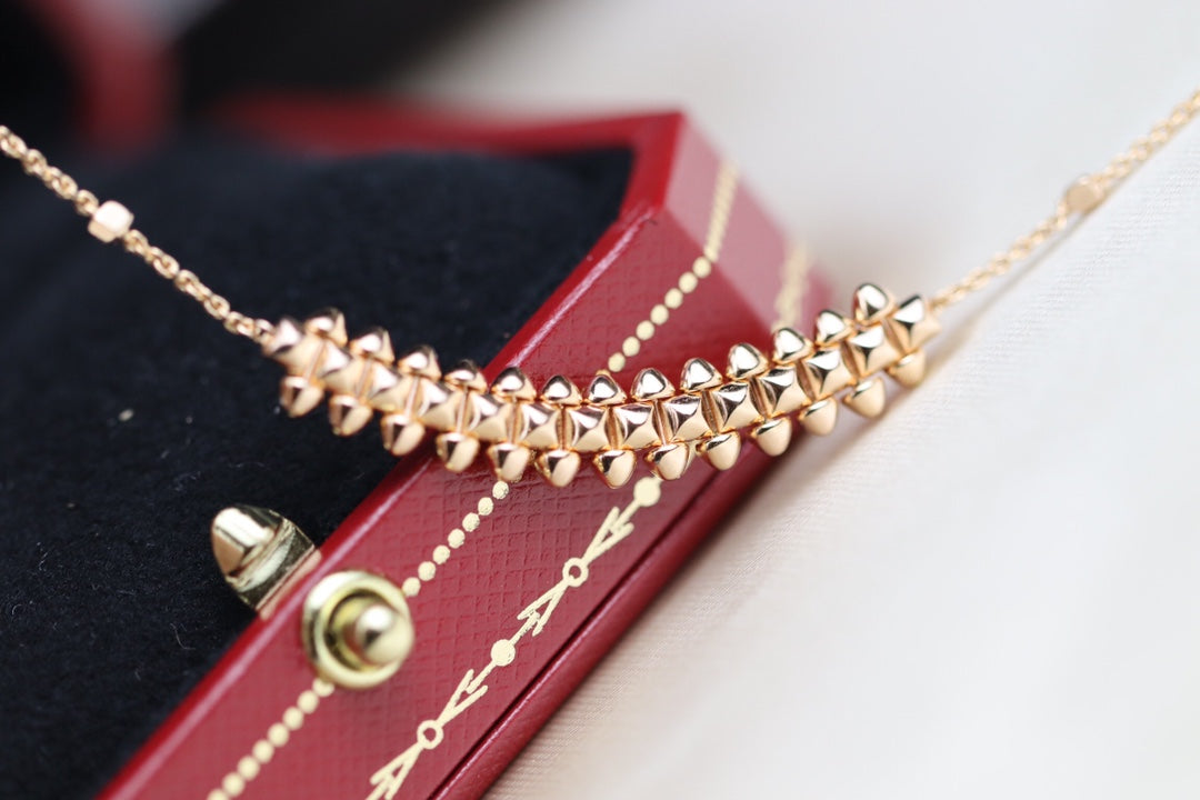 [⭐Mirelle]CLASH PINK GOLD NECKLACE