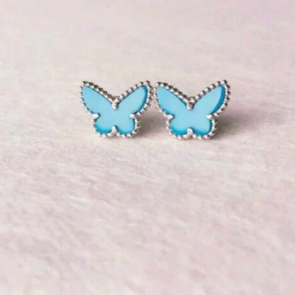 [⭐Mirelle]BUTTERFLY TURQUOISE EARRINGS SILVER