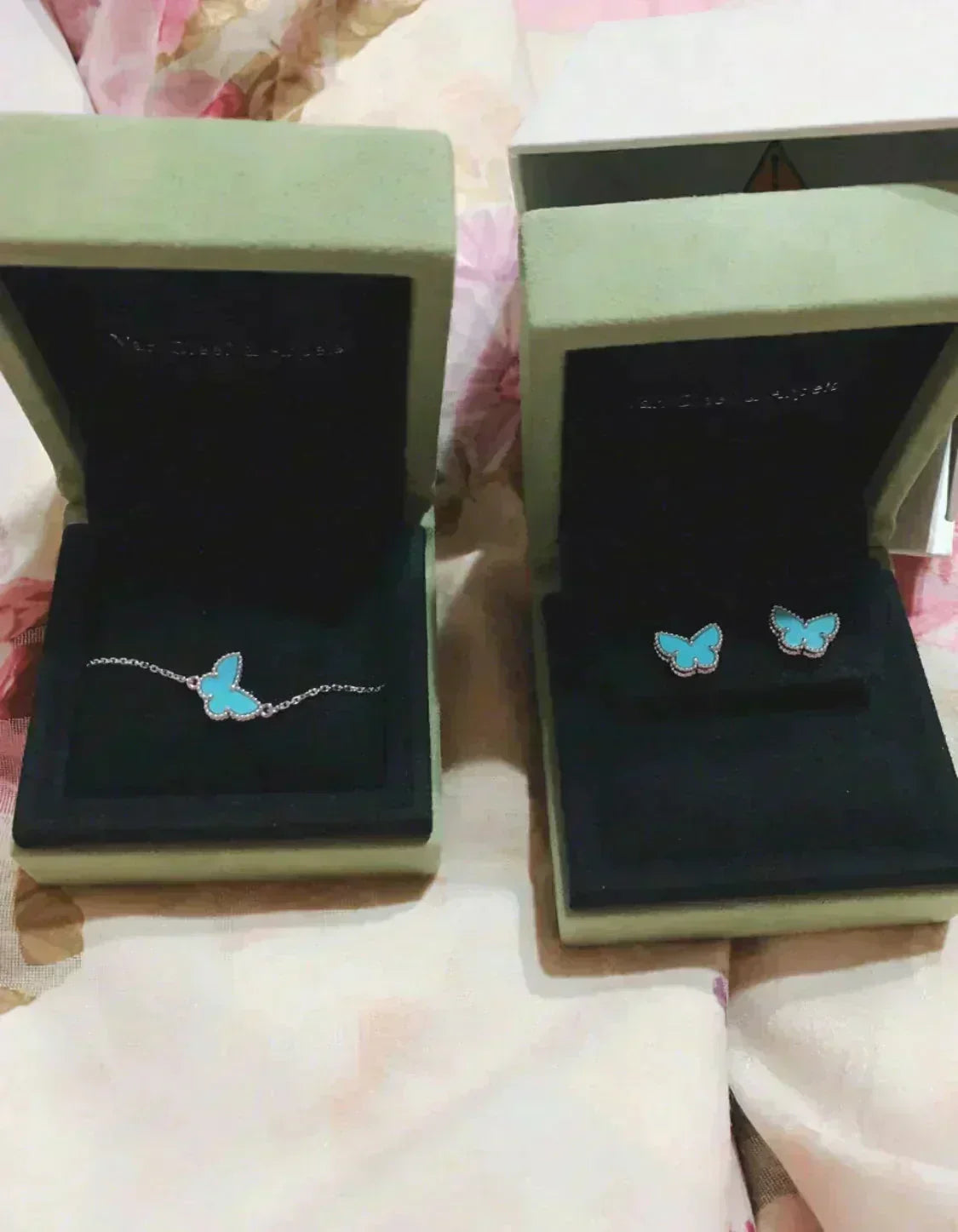[⭐Mirelle]BUTTERFLY TURQUOISE EARRINGS SILVER