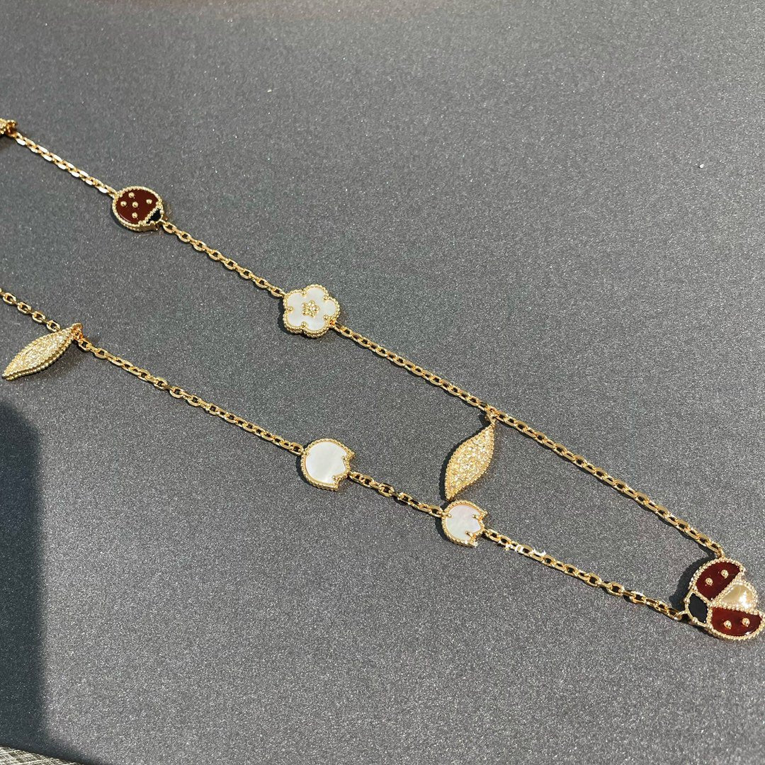[⭐Mirelle]LUCKY SPRING 15 MOTIFS GOLD NECKLACE