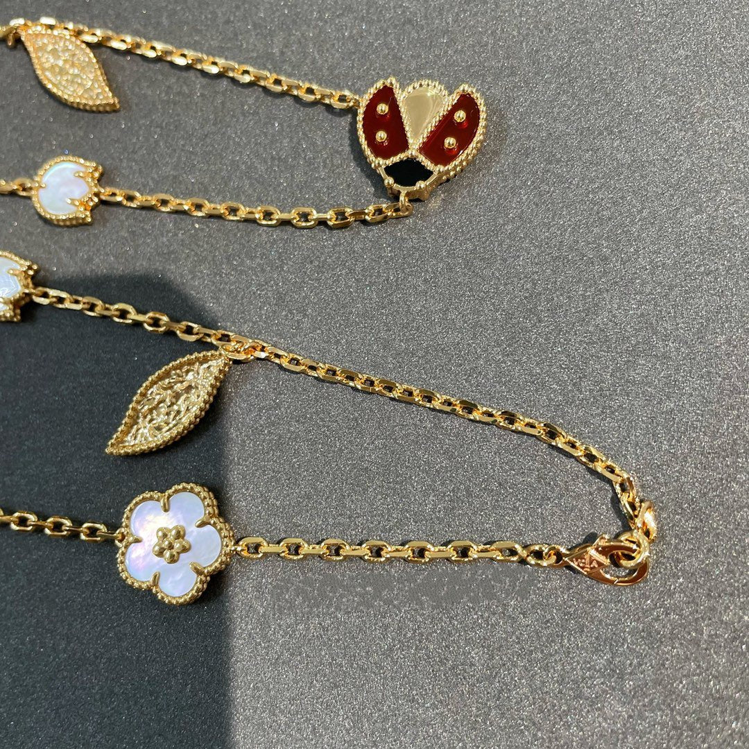 [⭐Mirelle]LUCKY SPRING 15 MOTIFS GOLD NECKLACE