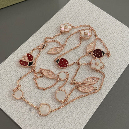 [⭐Mirelle]LUCKY SPRING 15 MOTIFS ROSE GOLD NECKLACE