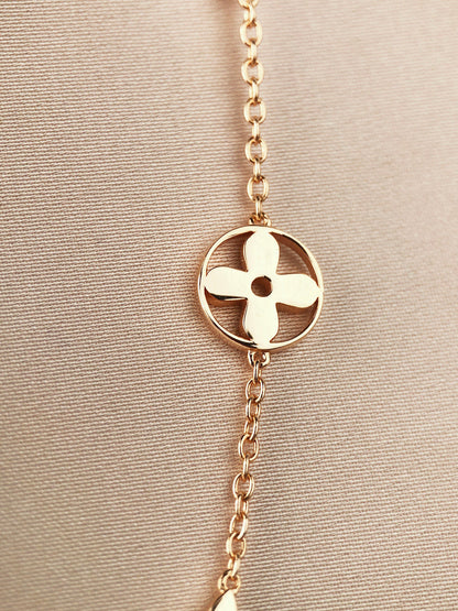 [⭐Mirelle]STAR AND SUN 7 MOTIFS GOLD BRACELET
