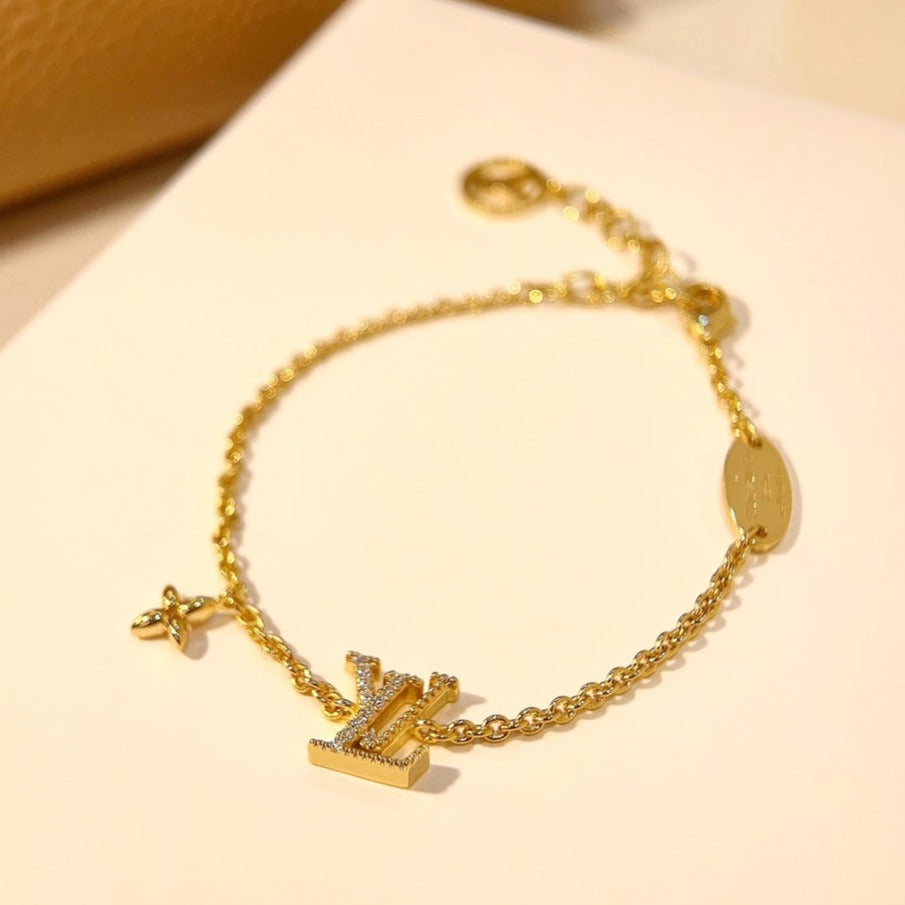 [⭐Mirelle]LOGO STAR MOTIF GOLD BRACELET