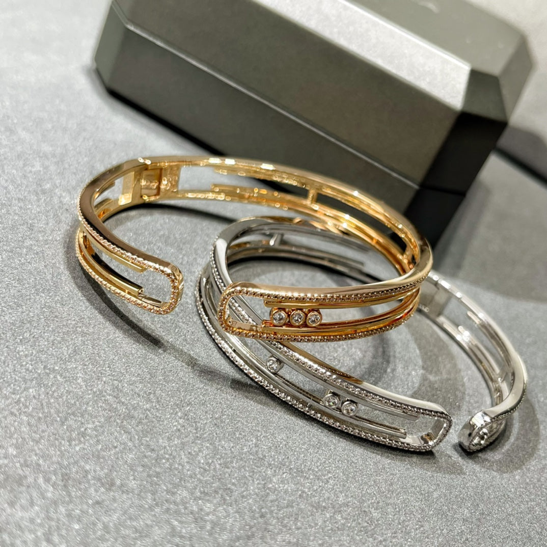 [⭐Mirelle]MOVE 10TH PAVED DIAMOND BRACELET