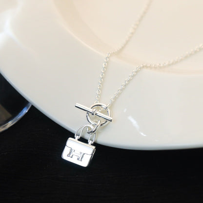 [⭐Mirelle]POP H PEDANT SILVER NECKLACE