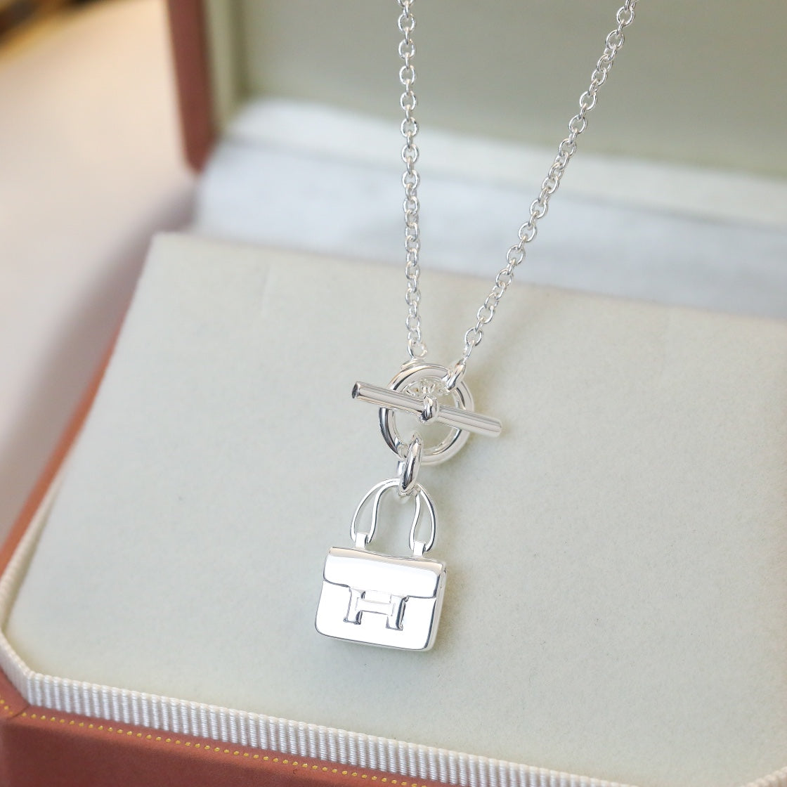 [⭐Mirelle]POP H PEDANT SILVER NECKLACE
