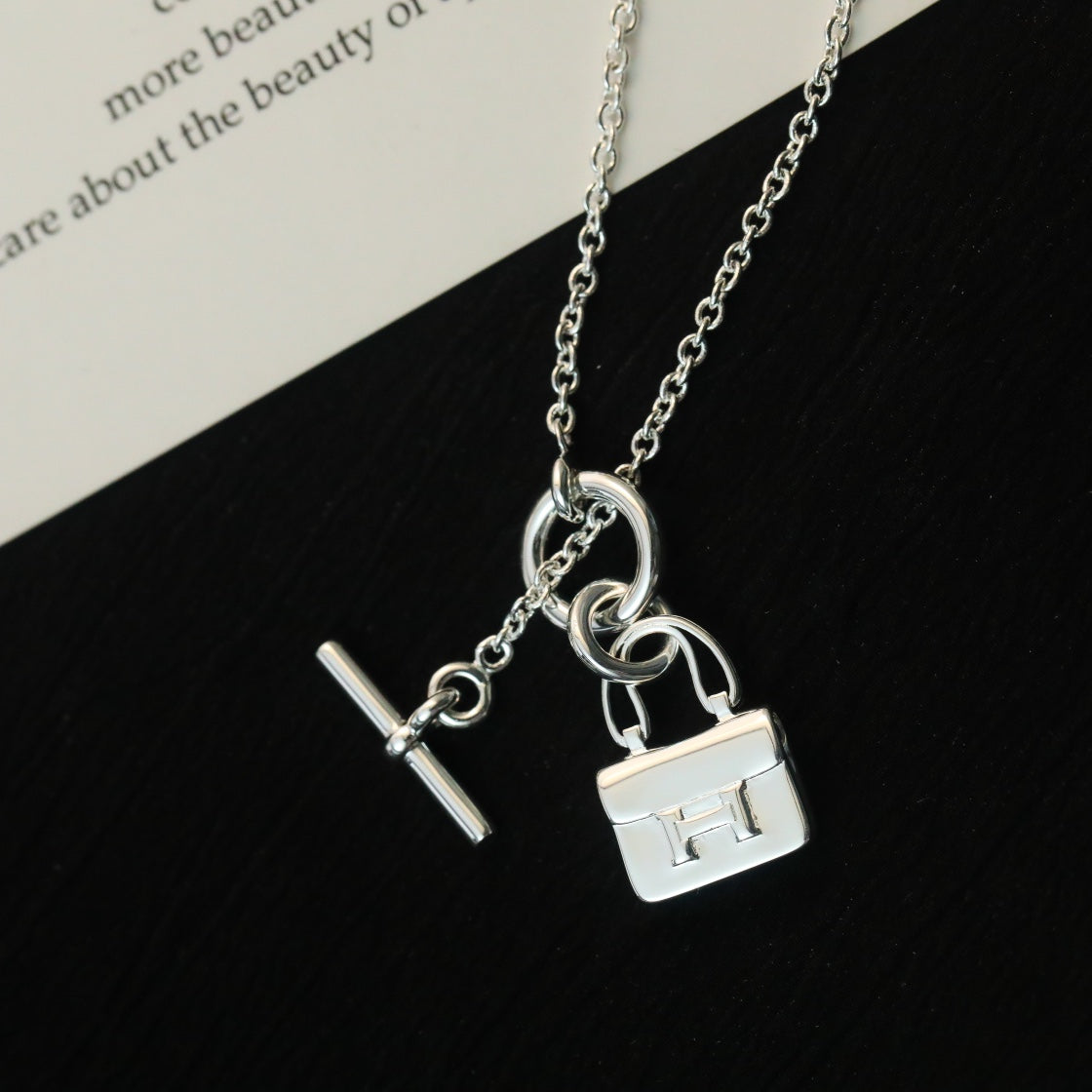 [⭐Mirelle]POP H PEDANT SILVER NECKLACE