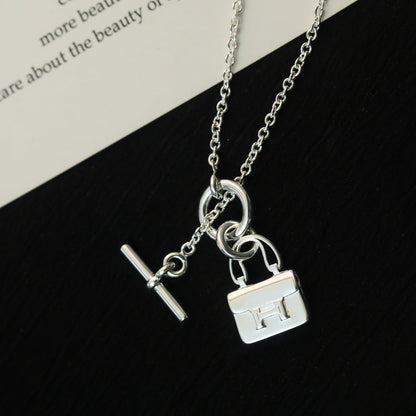 [⭐Mirelle]POP H PEDANT SILVER NECKLACE