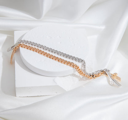 [⭐Mirelle]KELLY CHAIN SILVER DIAMOND BRACELET