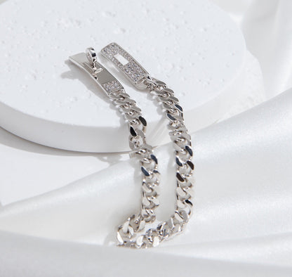 [⭐Mirelle]KELLY CHAIN SILVER DIAMOND BRACELET